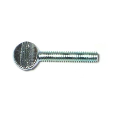 Midwest Fastener Thumb Screw, #10-24 Thread Size, Zinc Plated Steel, 8 PK 60505